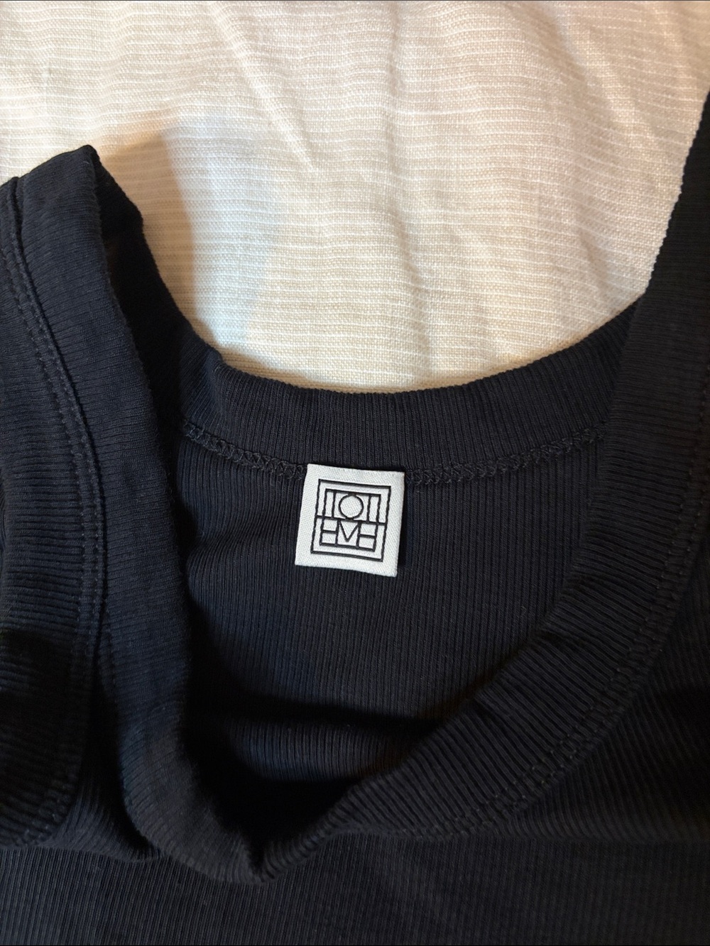 Toteme Navy Ribbed Tank - Picture 2 of 4